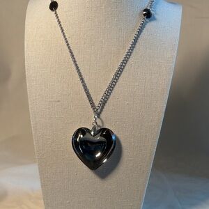 Silver Heart Pendant Necklace